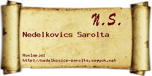 Nedelkovics Sarolta névjegykártya