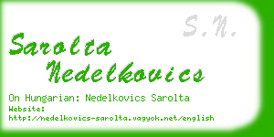 sarolta nedelkovics business card